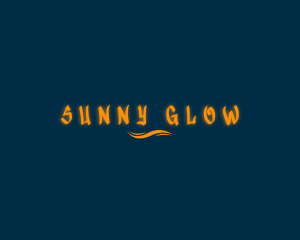 Orange Glow Wave logo design