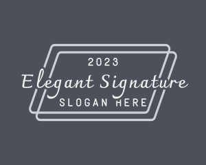 Elegant Cursive Shape logo design