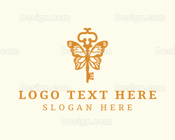 Orange Butterfly Key Logo