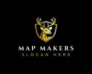 Deer Antler Shield logo design