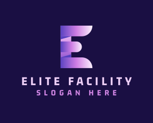 Startup 3D Letter E logo design