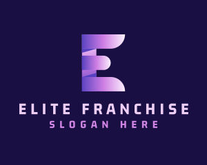 Startup 3D Letter E logo design