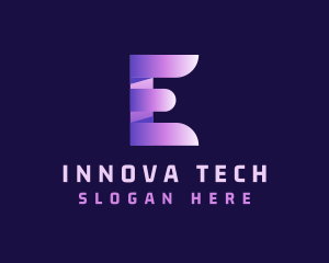 Startup 3D Letter E logo
