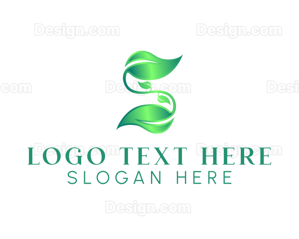 Leafy Vines Letter S Logo