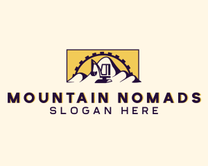 Mechanical Mountain Excavator logo design