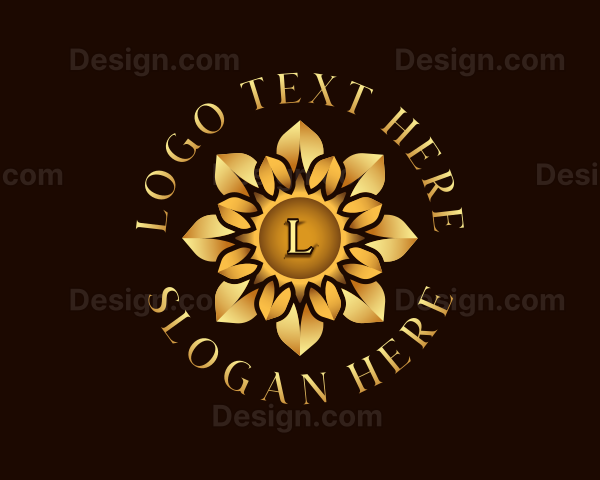 Elegant Sun Flower Garden Logo