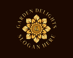 Elegant Sun Flower Garden logo design