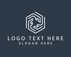 Generic Hexagon Letter F Logo