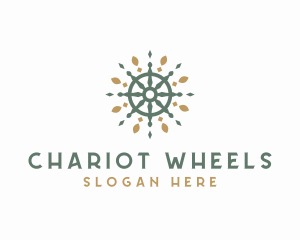 Wheel Mandala Yoga Symbol logo design