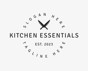 Kitchen Food Knife Restaurant logo design