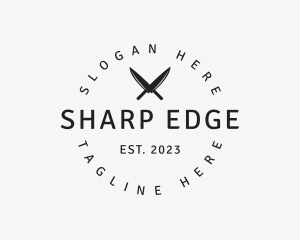 Kitchen Food Knife Restaurant logo design