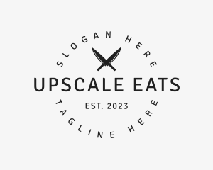 Kitchen Food Knife Restaurant logo design