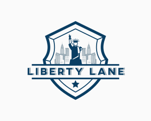 Liberty Statue Landmark logo design