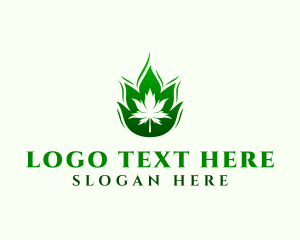 Medical - Weed Hemp Fire logo design