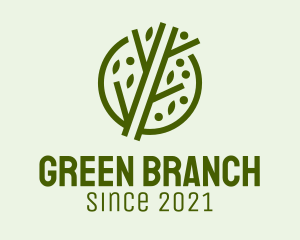 Green Tree Branch logo design