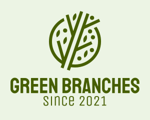 Green Tree Branch logo design