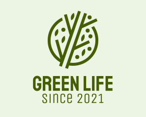 Green Tree Branch logo design