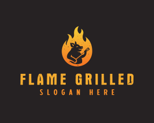 Pork Barbecue Grill logo design