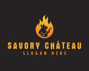 Pork Barbecue Grill logo design