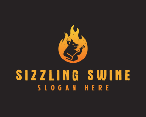 Pork Barbecue Grill logo design