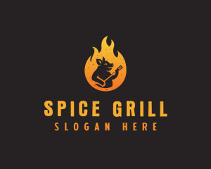 Pork Barbecue Grill logo design