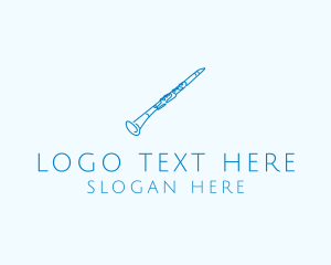 Clarinet Musical Instrument logo design