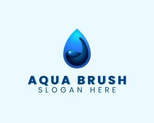 Water Liquid Droplet logo design