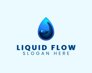 Water Liquid Droplet logo design