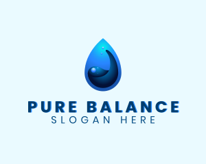 Water Liquid Droplet logo design