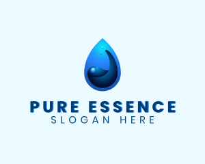 Water Liquid Droplet logo design