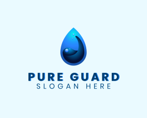 Water Liquid Droplet logo design