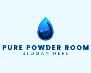 Water Liquid Droplet logo design