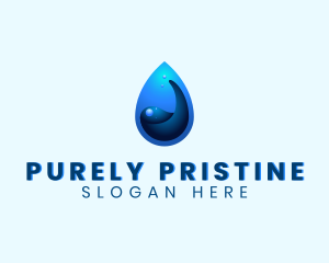 Water Liquid Droplet logo design