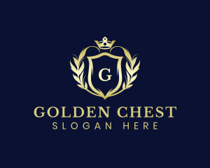 Royalty Wreath Shield logo design