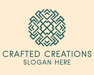 Green Pattern Weaver logo design