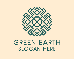 Green Pattern Weaver logo design