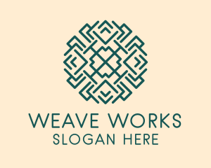 Green Pattern Weaver logo design