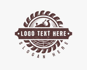 Carpentry Woodworking Log logo