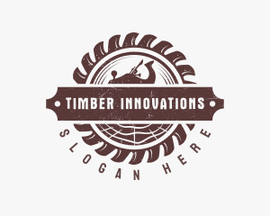 Carpentry Woodworking Log logo