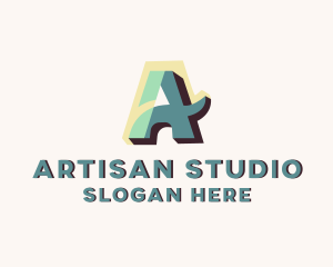 Studio Company Letter A logo design