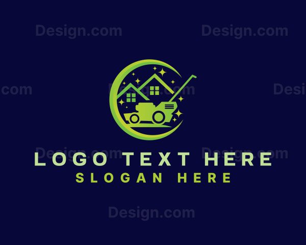 Lawn Mower Landscaping Logo