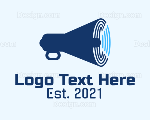 Blue Radar Megaphone Logo