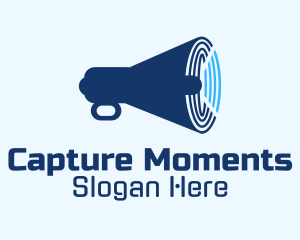 Blue Radar Megaphone  Logo