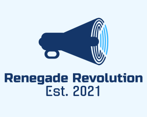 Blue Radar Megaphone  logo design