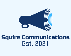 Blue Radar Megaphone  logo design