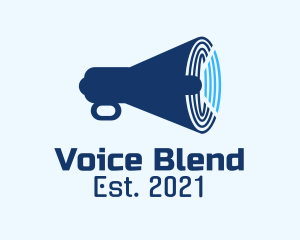 Blue Radar Megaphone  logo design