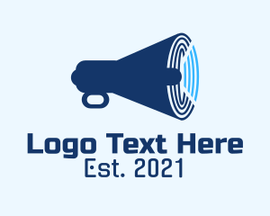 Promotion - Blue Radar Megaphone logo design