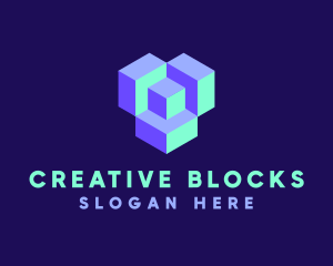 3D Cube Technology logo design