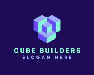 3D Cube Technology logo design