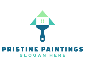 Paint Brush Home logo design